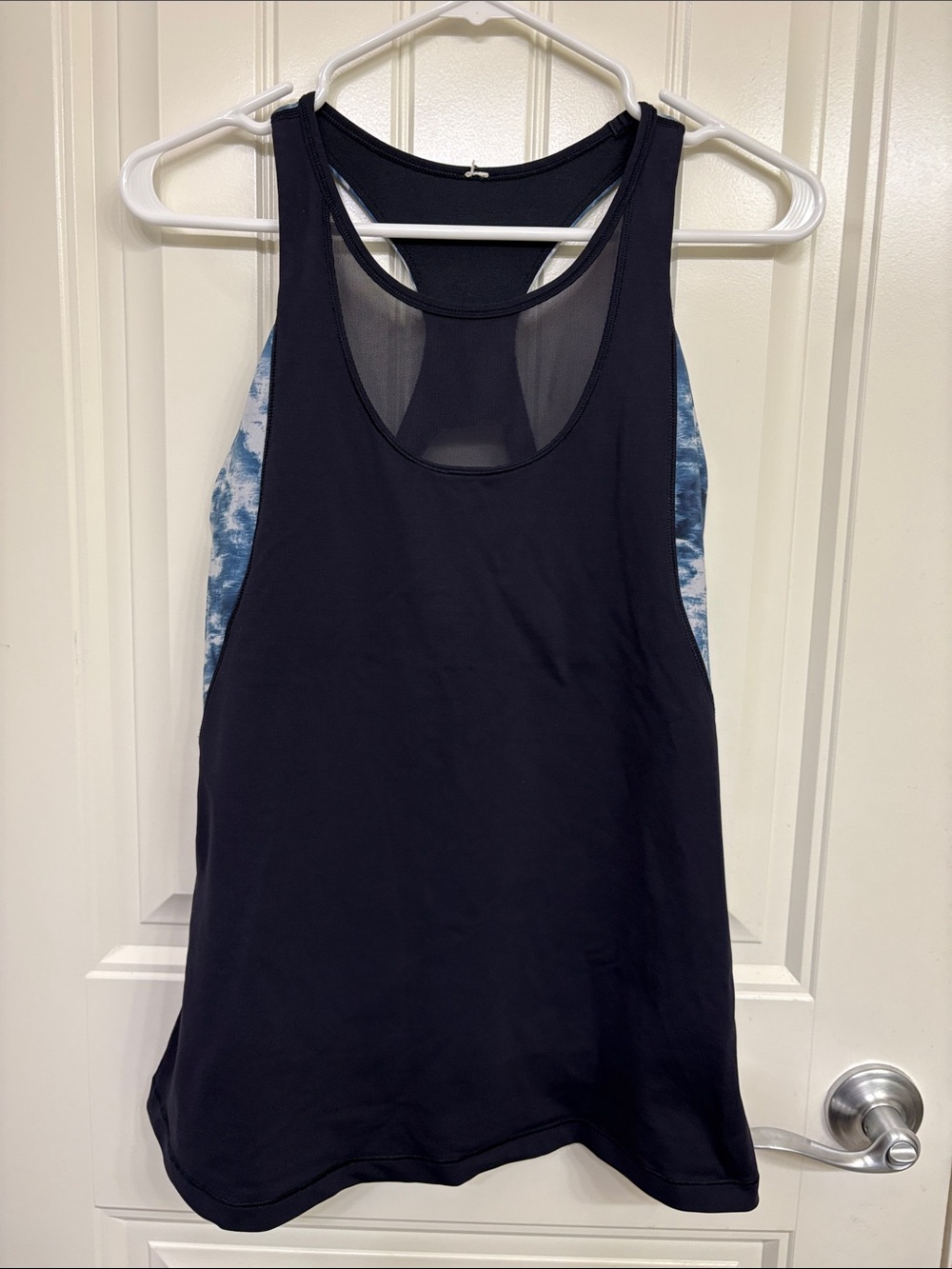 lululemon athletica Navy‎ Tank with Blue Tie-Dye Side Panels